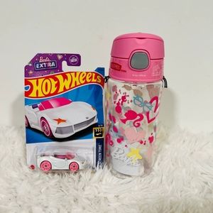 Blunde Thermos 16 Oz Barbie the movie Hot wheels Barbie